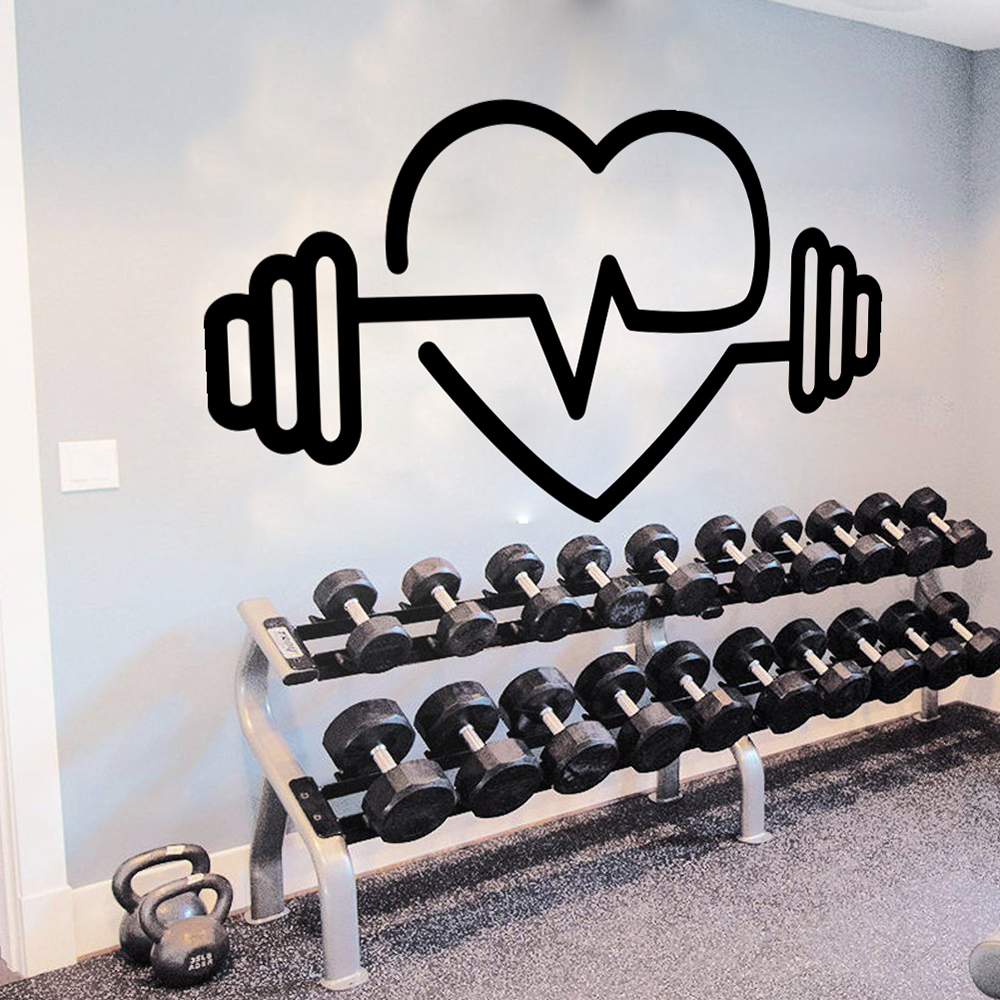 Crossfit Workout Gear - Large Gym Heart Shape Weights Barbell