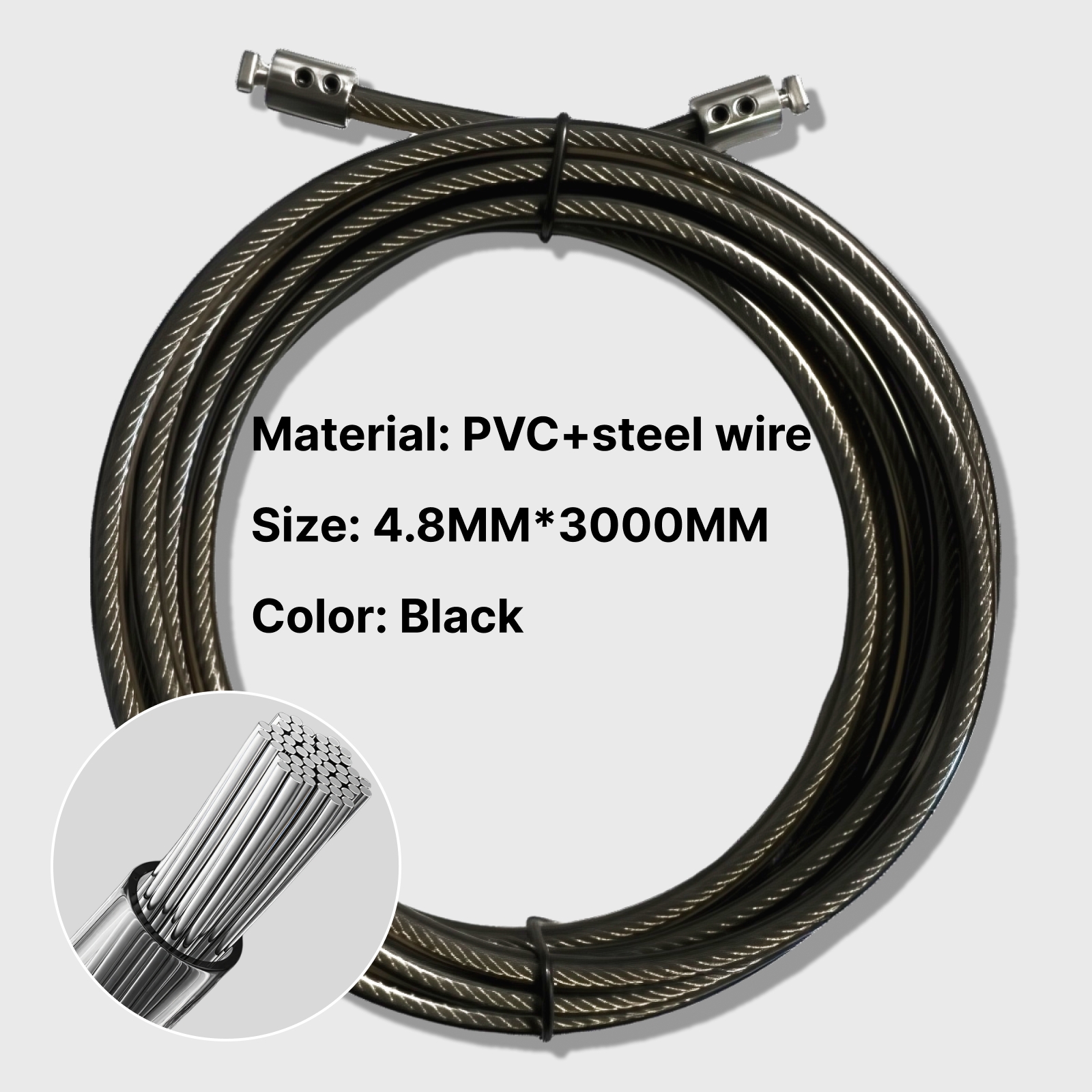 High-strength black PVC-coated - Skipping Rope Pvc avis et prix