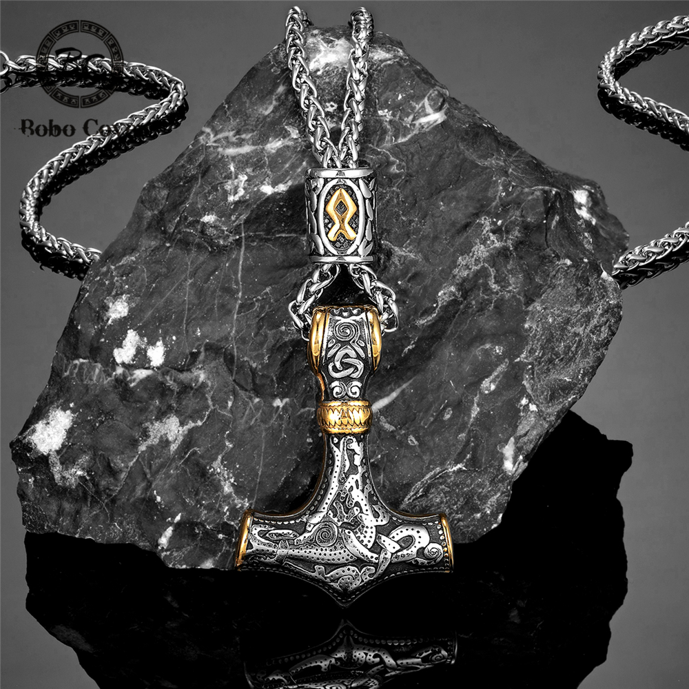 Gold Plated Norse Runes Beads  - Battle Rope Anchor avis et prix