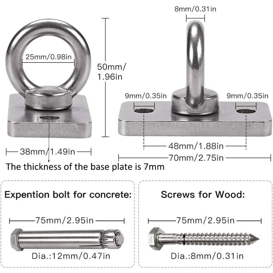 Wall Ceiling Mount Bracket for - Battle Rope Anchor avis et prix