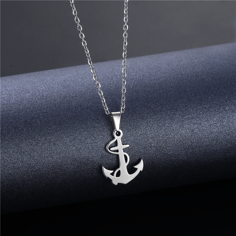 Silver Anchor Pendant Necklace - Battle Rope Anchor avis et prix
