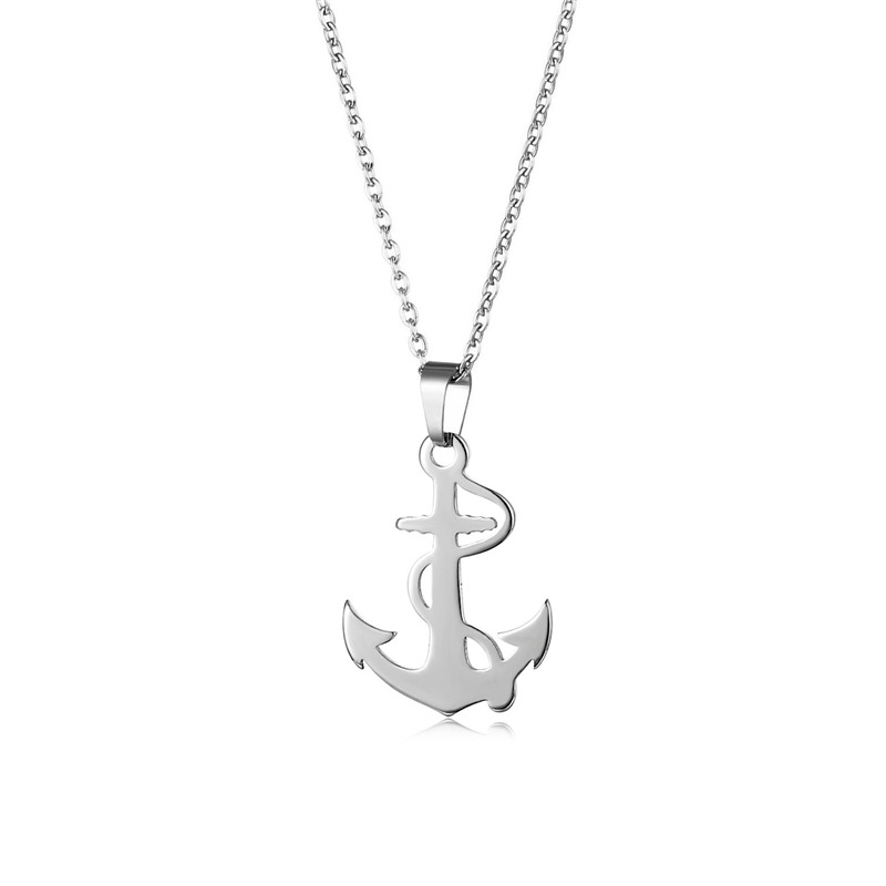 Silver Anchor Pendant Necklace - Battle Rope Anchor avis et prix
