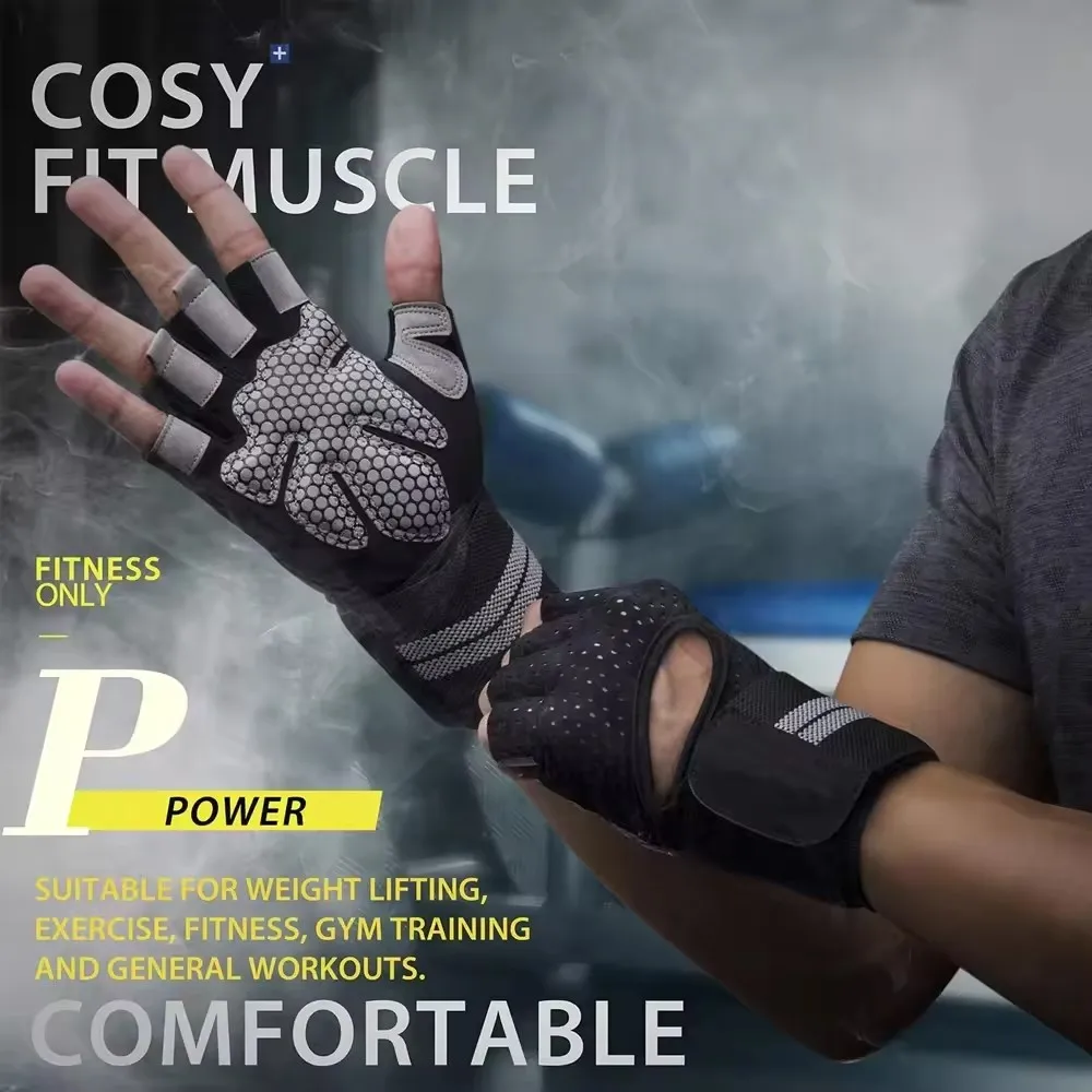 1Pair Half Finger Gym Fitness  - Crossfit Workout Gear avis et prix