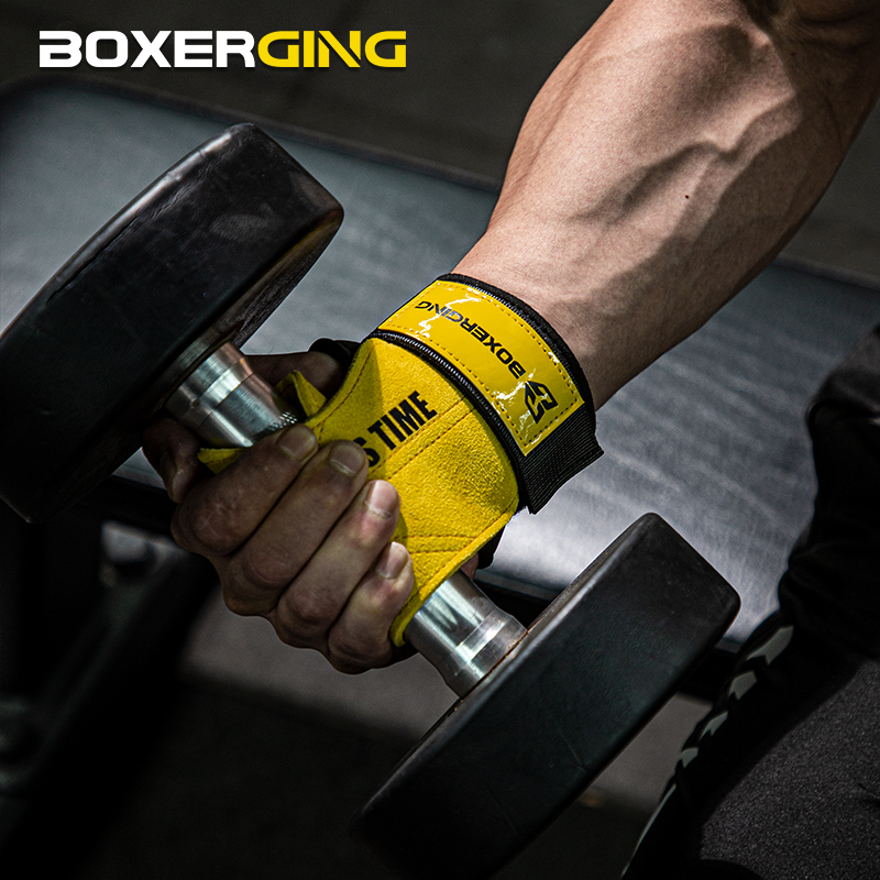 Cowhide Gym Gloves Grips Anti- - Crossfit Workout Gear avis et prix