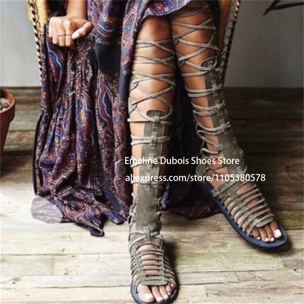 Suede Gladiator Flat Sandals K - Crossfit Outfit avis et prix