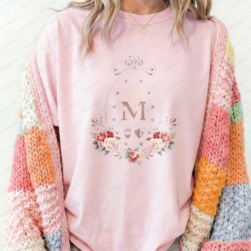 Floral Marian Cross T-Shirt Ca - Crossfit Event avis et prix