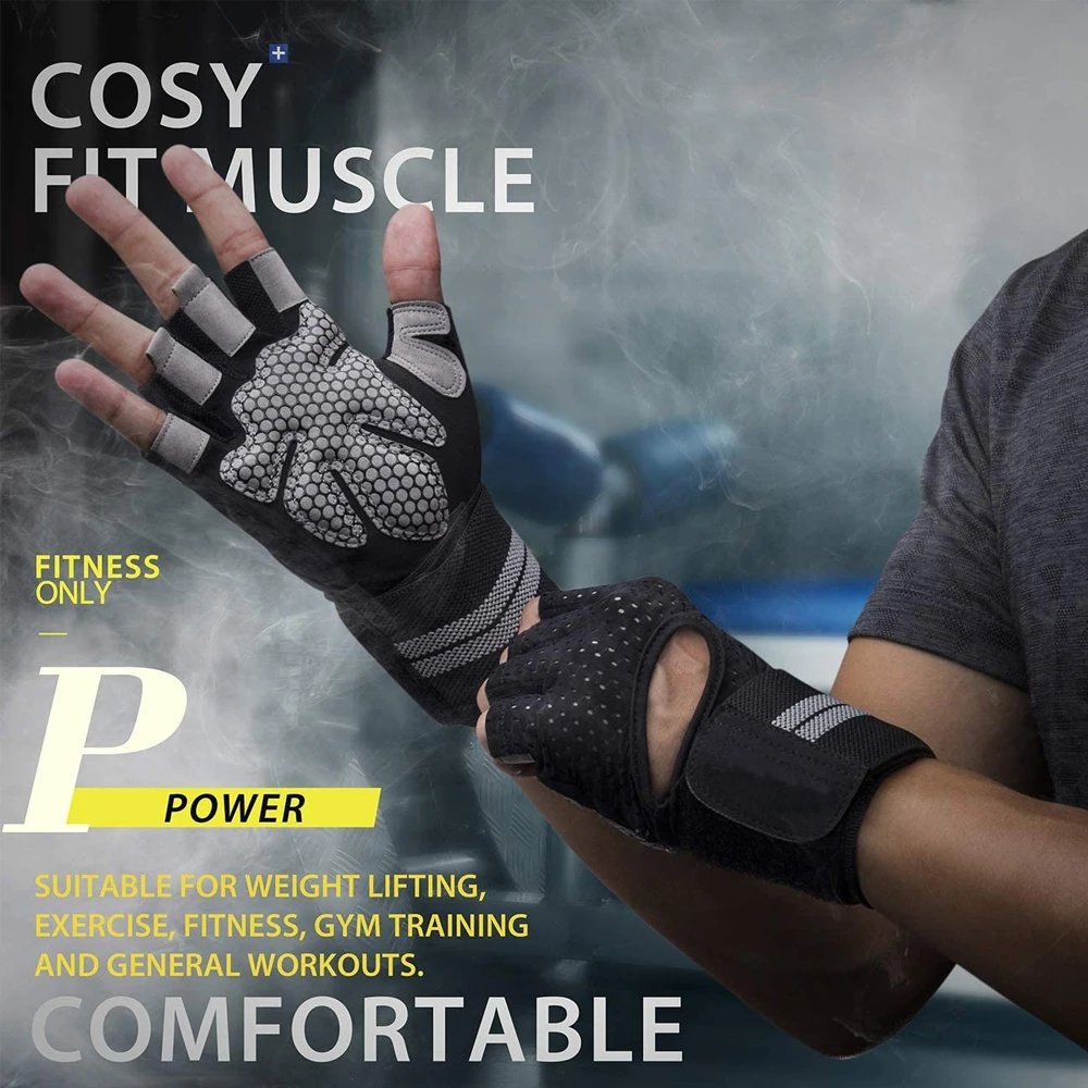 1Pair Half Finger Gym Fitness  - Crossfit Workout Gear avis et prix