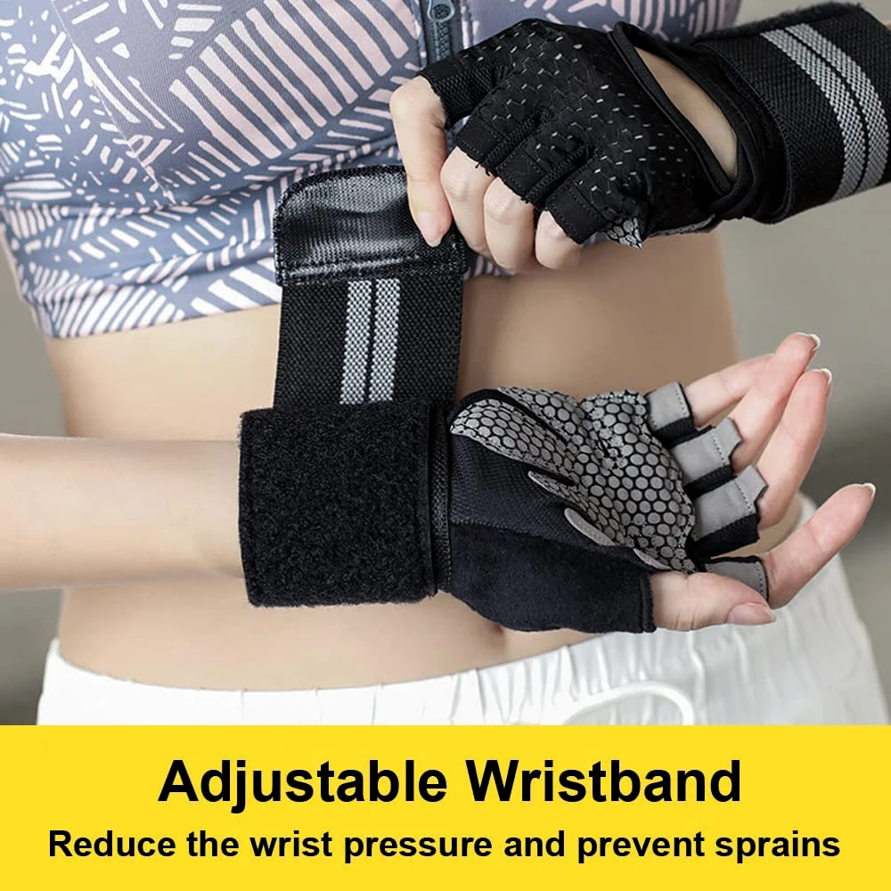 1Pair Half Finger Gym Fitness  - Crossfit Workout Gear avis et prix