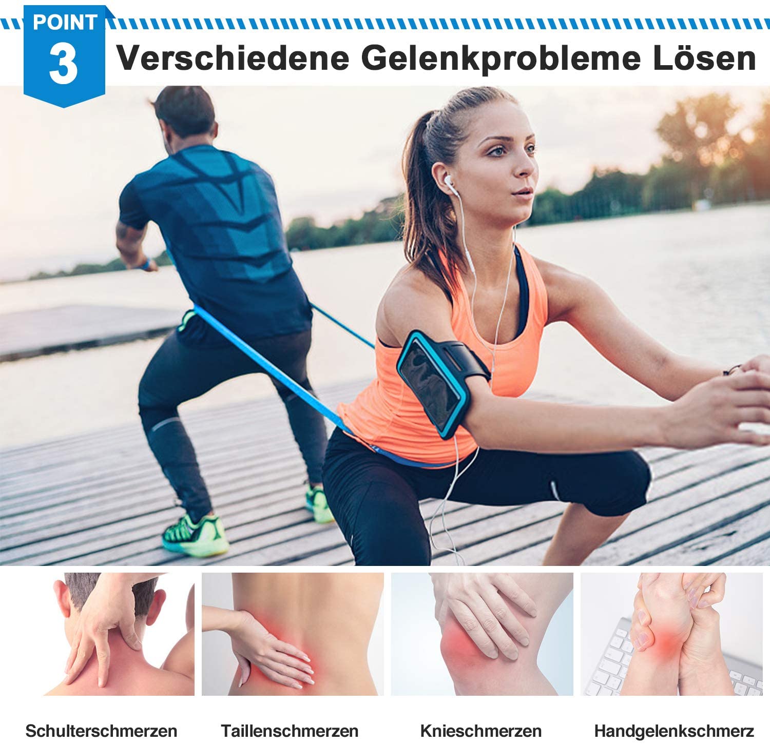 Elastic Fitness Bands 3Pcs Res - Crossfit Workout Gear avis et prix