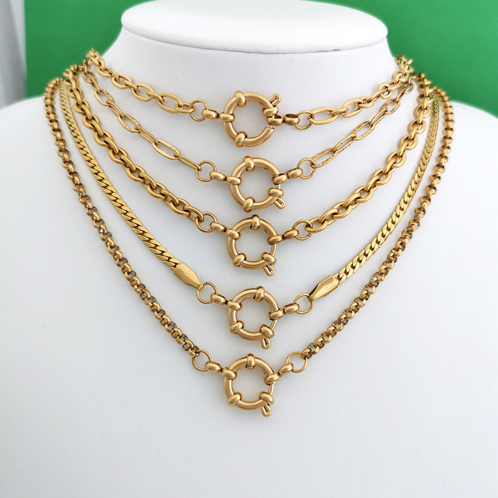 Spring Sailor Clasp Necklace W - Battle Rope Anchor avis et prix